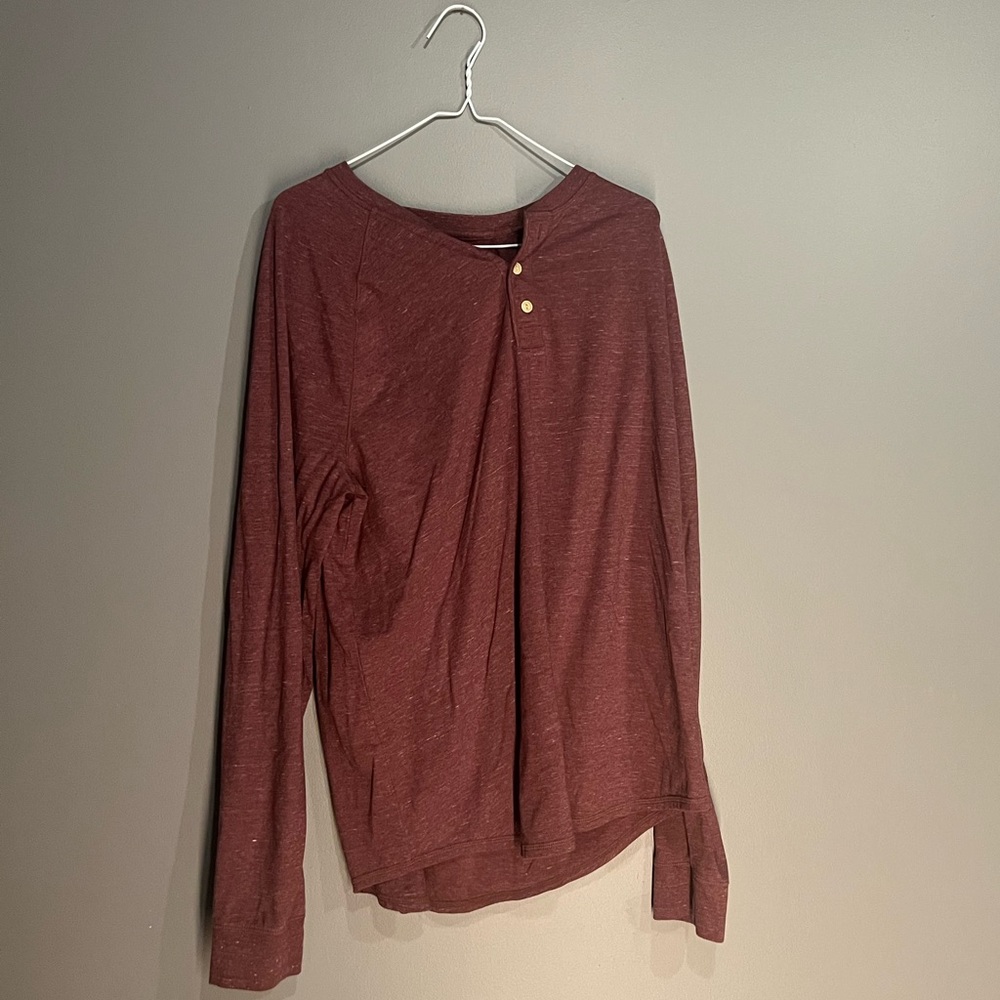 Maroon long sleeve men’s shirt